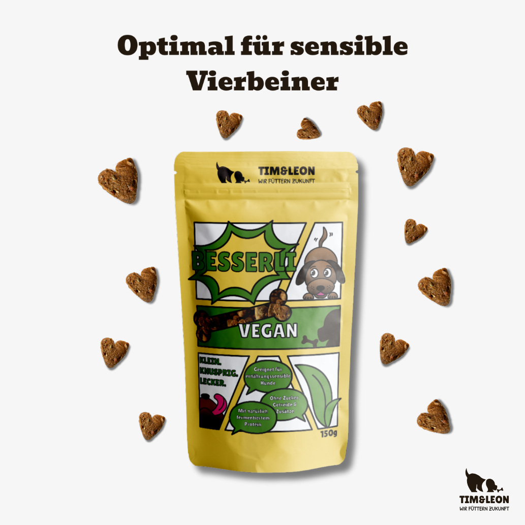 Besserli Vegan Hundeleckerli mit Fermentationsprotein - Listingbild Vorderansicht