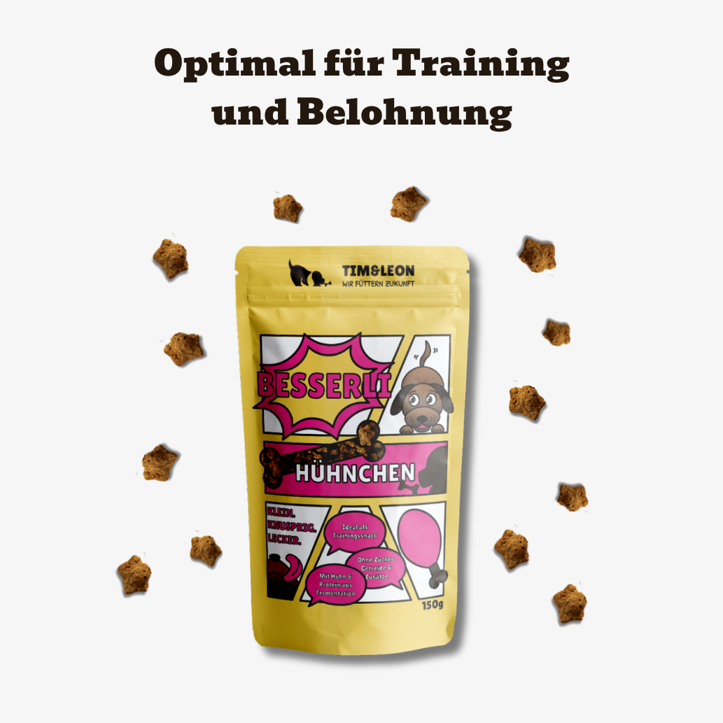 Besserli Hühnchen Hundeleckerli mit Fermentationsprotein - Listingbild Vorderansicht